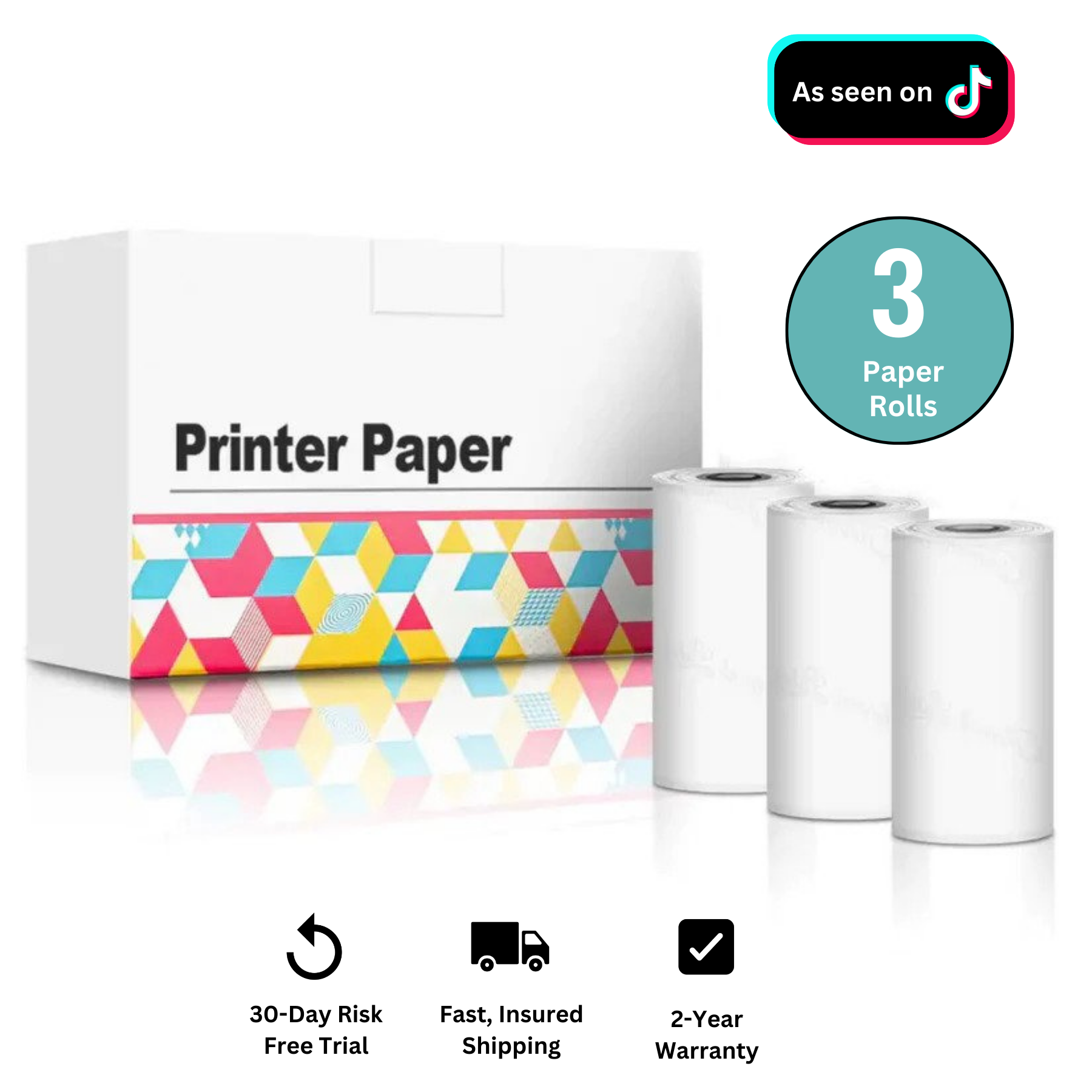 Printer Paper (3 Rolls) – Print Mate Pro